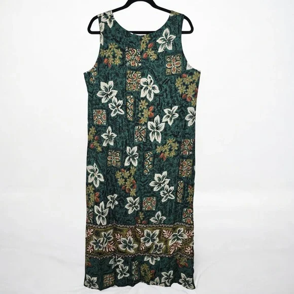 VTG Hilo Hattie Hawaii Midi Dress Matching Hawaiian Shirt Set Woman Medium/Large - Picture 10 of 13